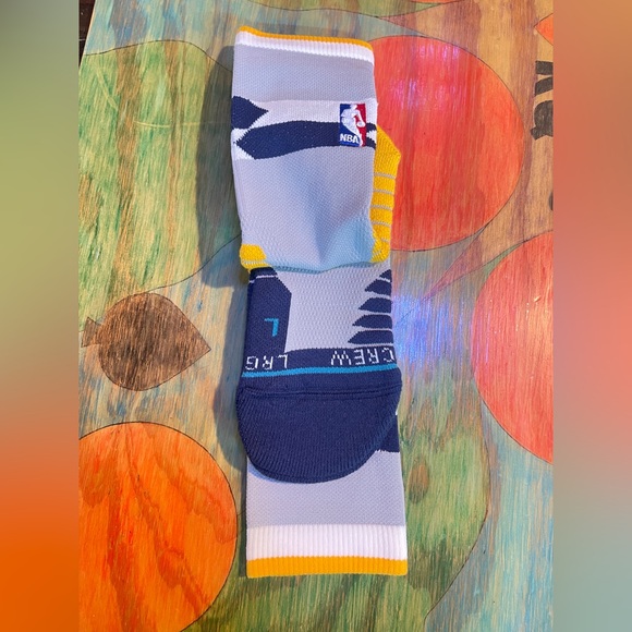 Stance Fusion Basketball Fit No 559 NBA Indiana Pacers Crew Socks Large 9-12 NEW - Picture 6 of 8